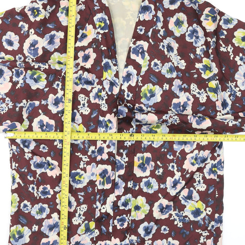 Topshop Women’s Multicoloured Floral Kimono Blouse Size 12
