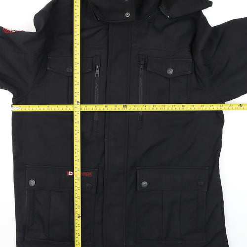 Canada Weathergear Men's Black L Parka Softshell Hooded Jacket