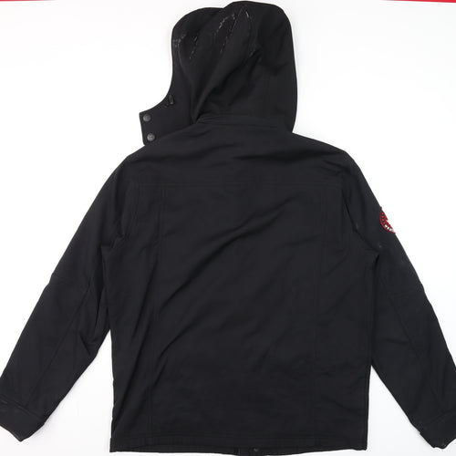 Canada Weathergear Men's Black L Parka Softshell Hooded Jacket