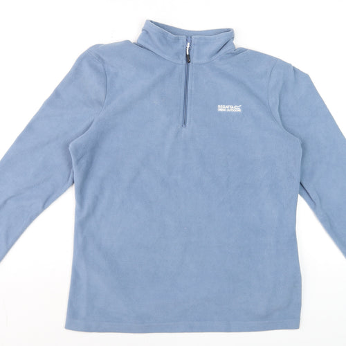 Regatta Women Blue Fleece 1/2 Zip Pullover Sweatshirt Size 15