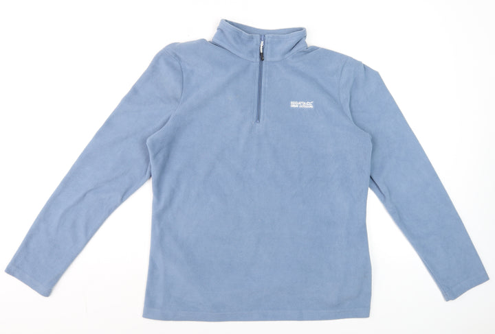 Regatta Women Blue Fleece 1/2 Zip Pullover Sweatshirt Size 15