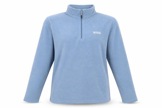 Front view of Regatta Women Blue Fleece 1/2 Zip Pullover Sweatshirt, size 15