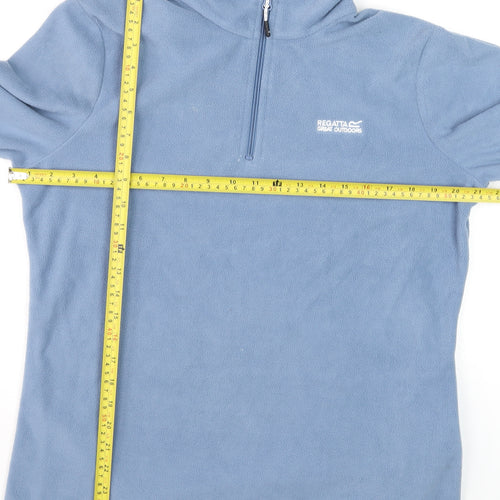 Regatta Women Blue Fleece 1/2 Zip Pullover Sweatshirt Size 15