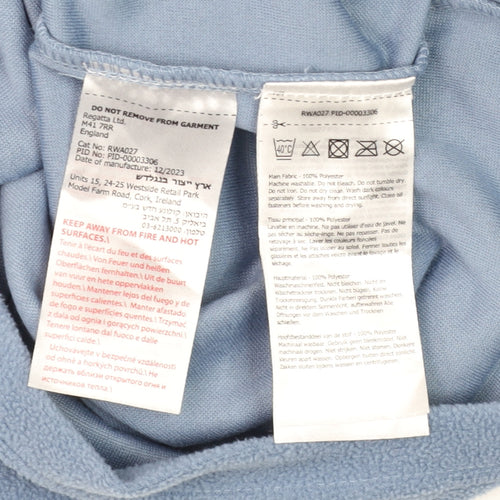 Regatta Women Blue Fleece 1/2 Zip Pullover Sweatshirt Size 15