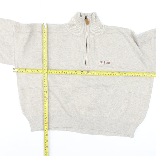Urban Outfitters Womens Beige 1/2 Zip Pullover Sweatshirt - Size S
