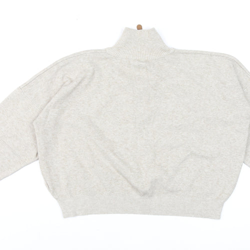 Urban Outfitters Womens Beige 1/2 Zip Pullover Sweatshirt - Size S