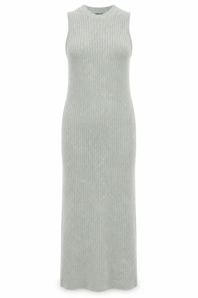 ASOS DESIGN Women’s Green Sleeveless Rib Knit Bodycon Midi Dress UK 8-10