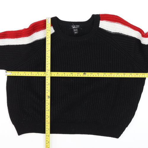 New Look Girls Black Red White Knitted Pullover Jumper Age 14/15 164/170cm