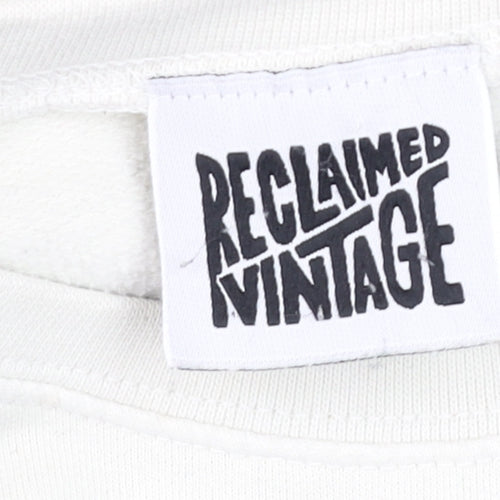 Reclaimed Vintage Women's White Tokyo Graphic Crew Neck Sweatshirt UK 10