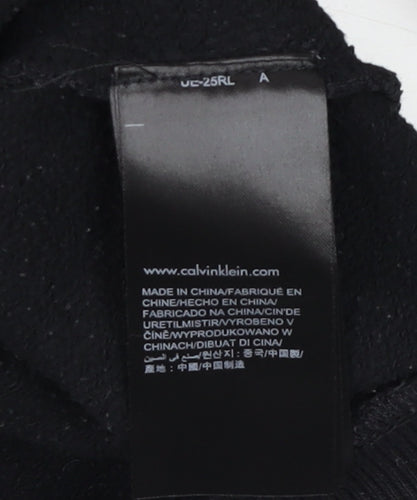 Calvin Klein Jeans Women's Black Small Logo Crew Neck Sweatshirt