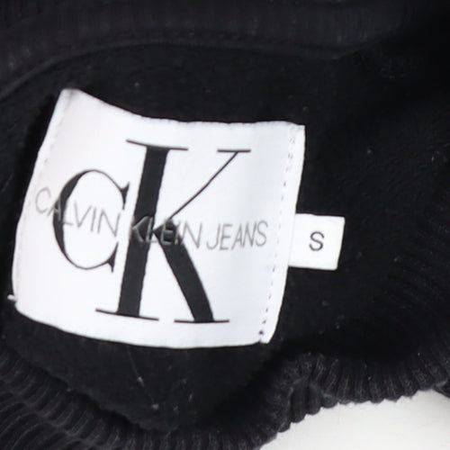 Calvin Klein Jeans Women's Black Small Logo Crew Neck Sweatshirt