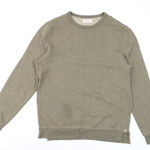 River Island Men’s Beige Crew Neck Fleece Sweatshirt Size S