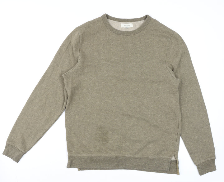 River Island Men’s Beige Crew Neck Fleece Sweatshirt Size S