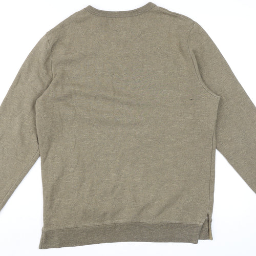 River Island Men’s Beige Crew Neck Fleece Sweatshirt Size S