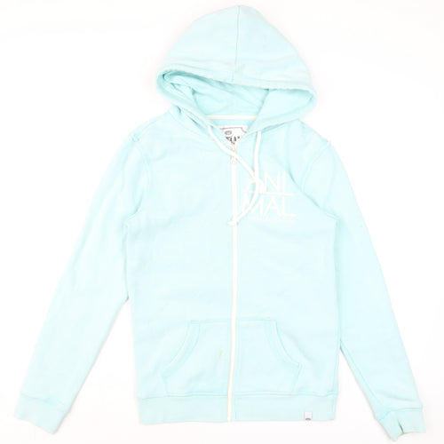 Animal Women’s Blue Full Zip Hoodie Size 8 Cotton Blend