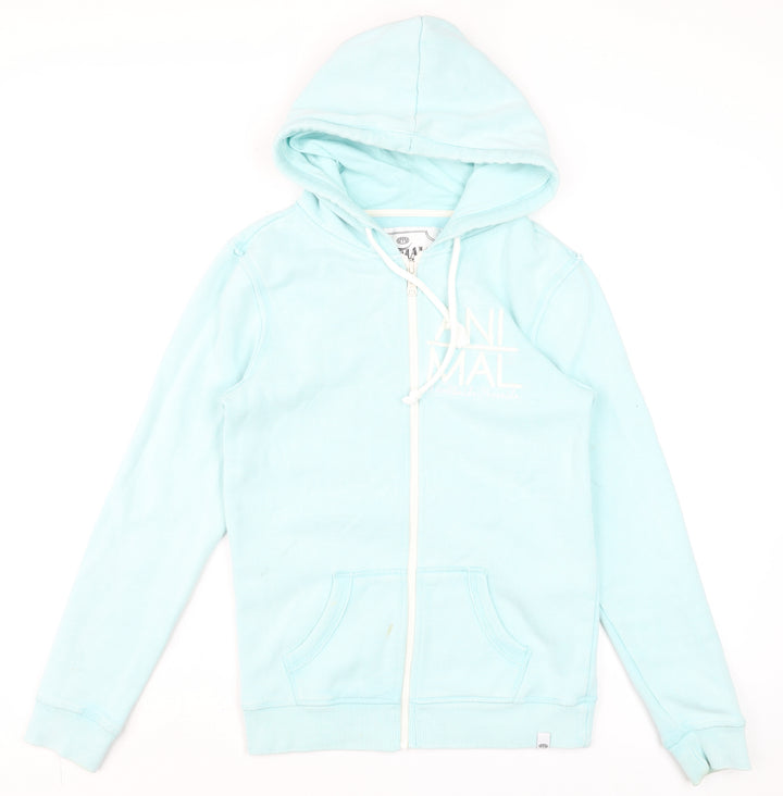 Animal Women’s Blue Full Zip Hoodie Size 8 Cotton Blend