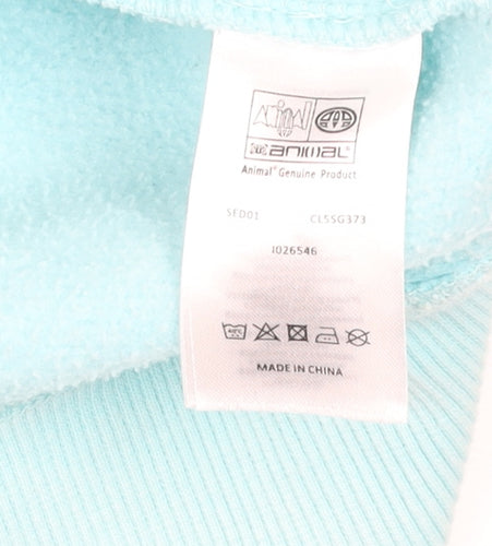 Animal Women’s Blue Full Zip Hoodie Size 8 Cotton Blend