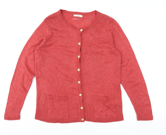 Marks and Spencer Women's Pink Knit Button-Up Cardigan UK16