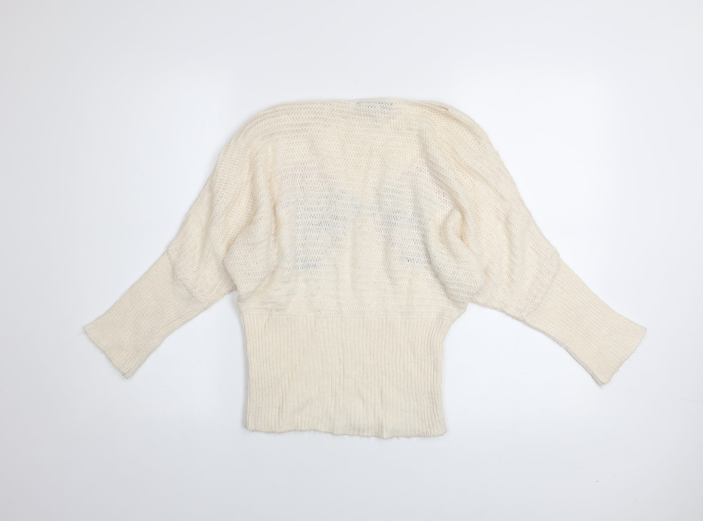 Jane Norman Women’s Ivory Christmas Robin Jumper Size 12 Knit Pullover