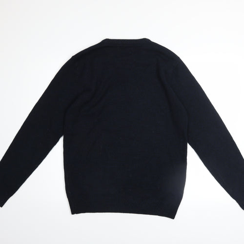 Next Men's Blue Christmas Dog Jumper Medium Knit Pullover