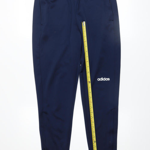 Adidas Men's Blue Slim Fit Tapered Track Pants Size M