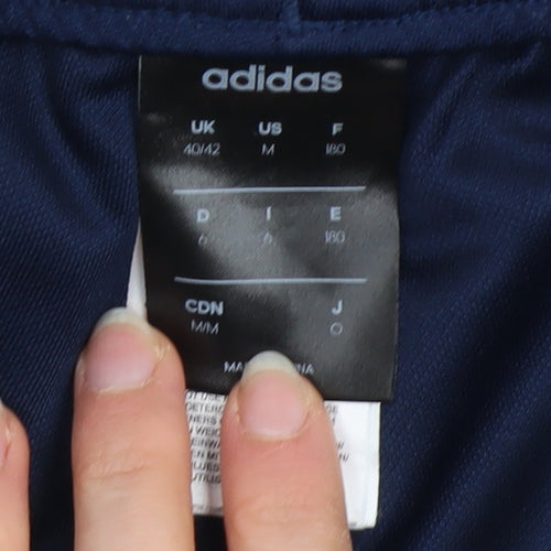 Adidas Men's Blue Slim Fit Tapered Track Pants Size M