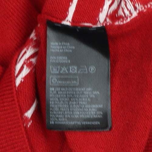 H&M Womens Red Christmas Reindeer Pullover Jumper XS