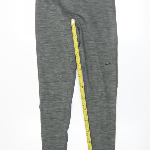Nike Pro Grey Dri-FIT Women's Leggings L Moisture Wicking Stretch