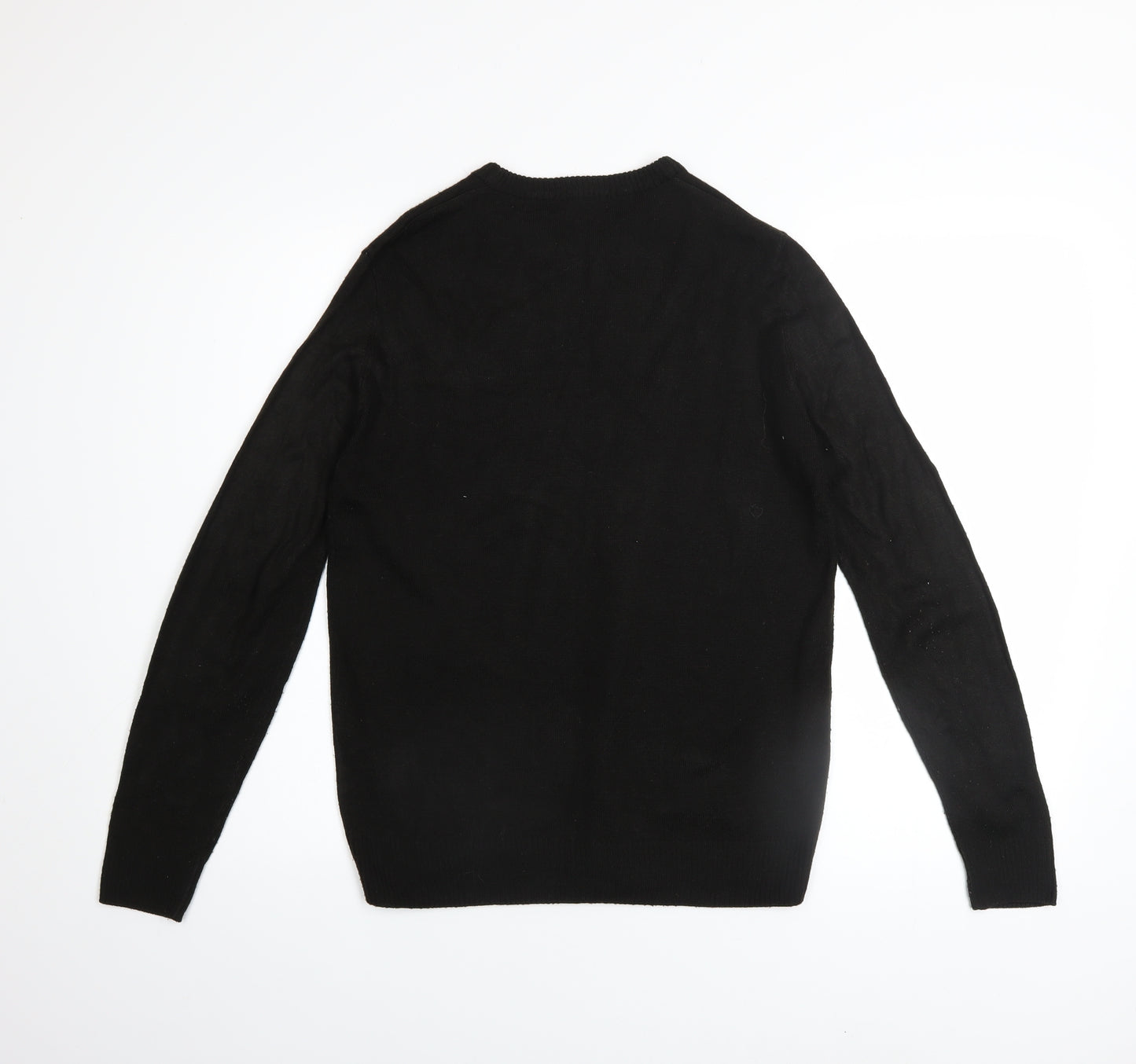 H&M Boys Black Christmas WrapStar Jumper UK 12-14Y Acrylic Knit