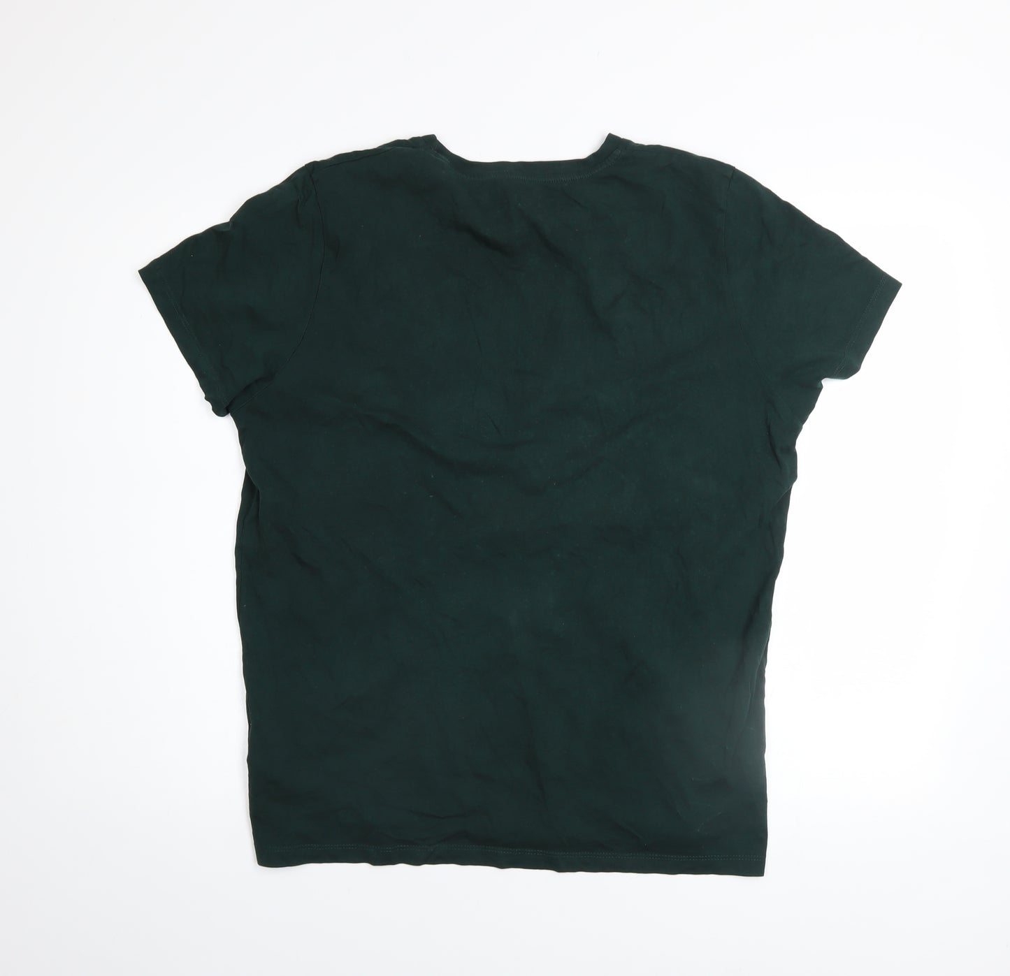 Jack & Jones Men’s Green Graphic Print Cotton T-Shirt L
