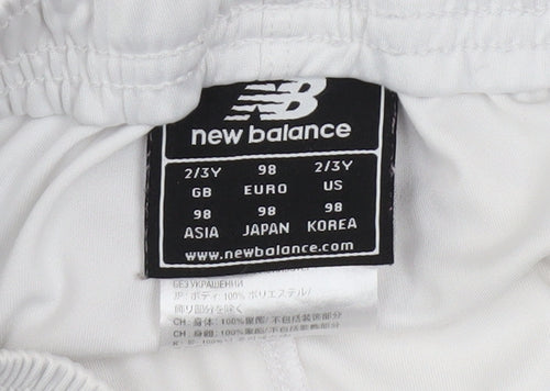 New Balance Boys White 2-3 Years Athletic Football Shorts