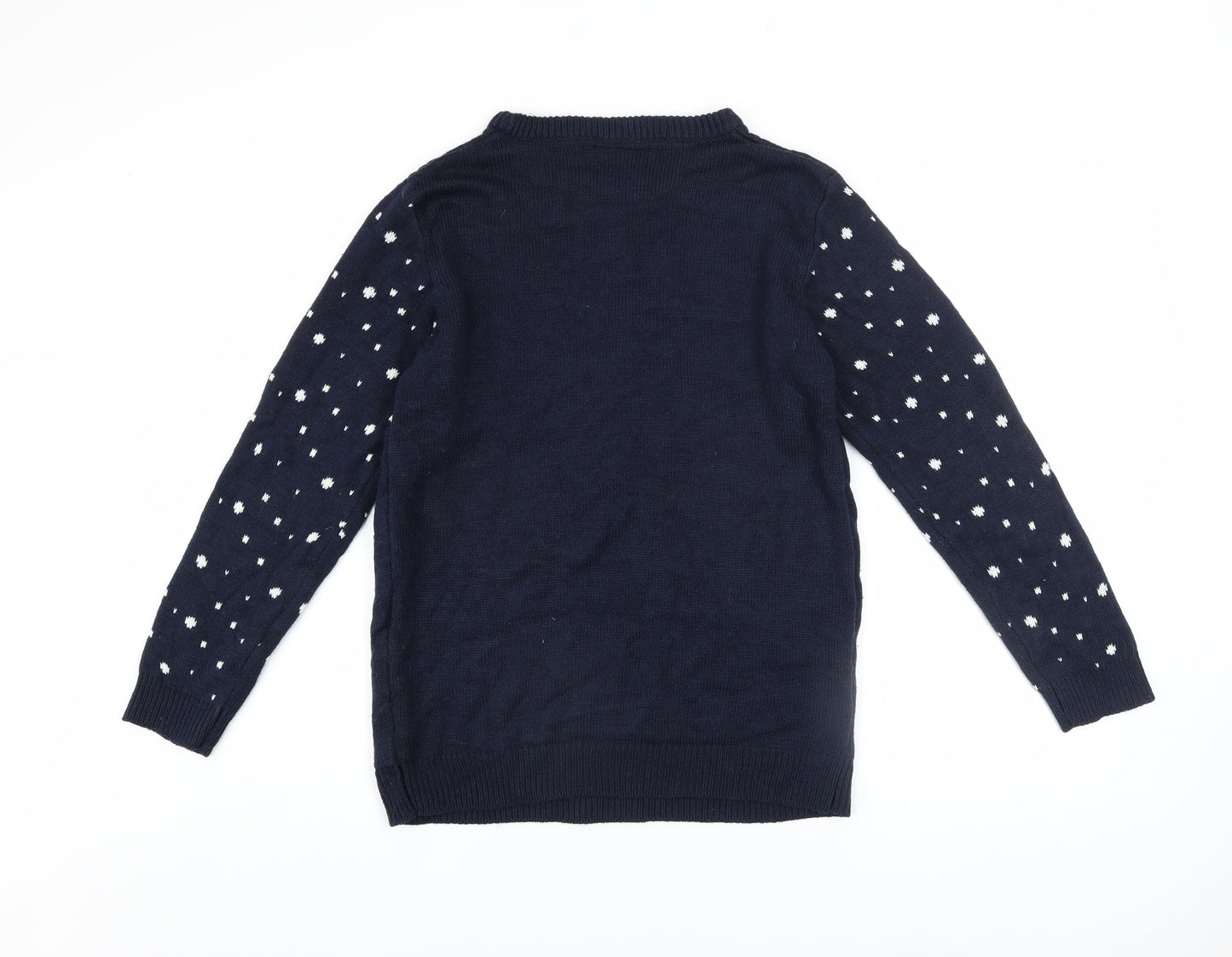 Primark Boys Navy The Grinch Christmas Jumper 14-15 Years Acrylic Blend