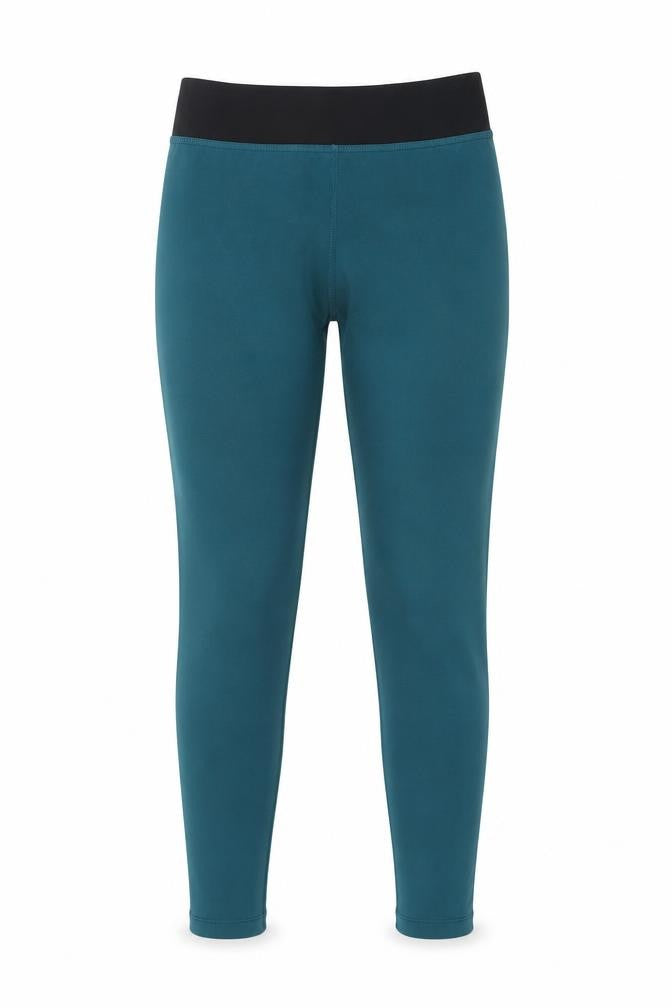 Front view of Nike women’s blue slim fit activewear leggings, size M