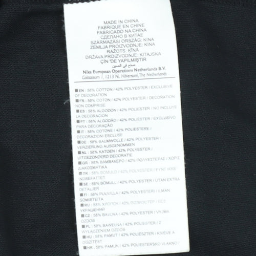 Nike Women's Black Dri-FIT Tennis T-Shirt Size L Short Sleeve Sports Top