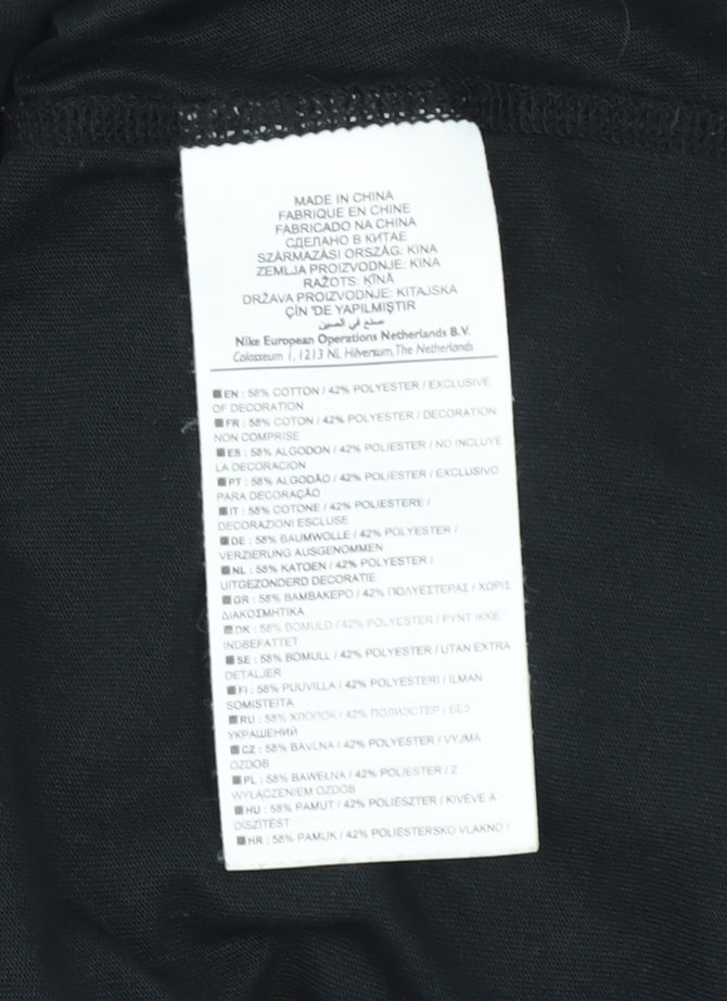 Nike Women's Black Dri-FIT Tennis T-Shirt Size L Short Sleeve Sports Top