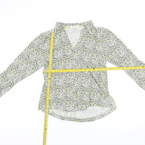 White Stuff Womens Multicoloured Cotton Wrap Blouse UK 12