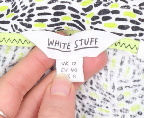 White Stuff Womens Multicoloured Cotton Wrap Blouse UK 12