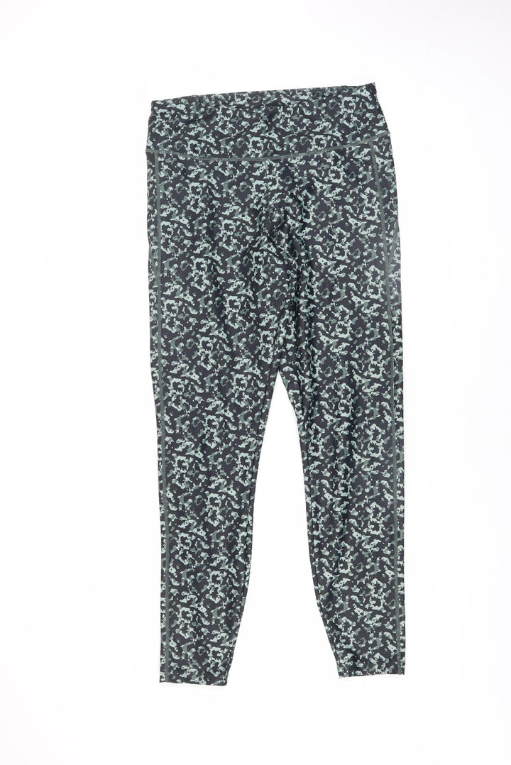 Dunnes Stores Women's Black Camouflage Leggings Size 12