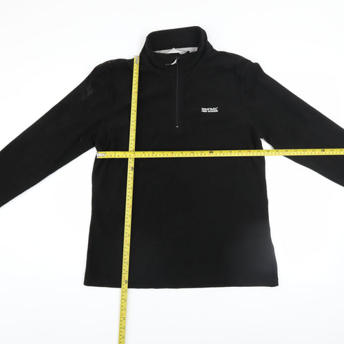Regatta Women’s Black Fleece Pullover Sweatshirt UK 12 1/4 Zip Warm Outdoor Top