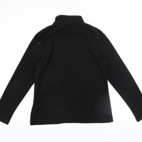 Regatta Women’s Black Fleece Pullover Sweatshirt UK 12 1/4 Zip Warm Outdoor Top