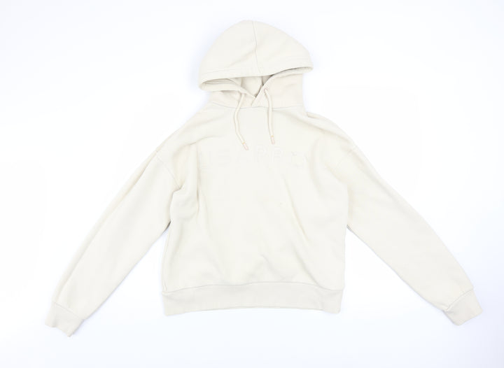 USA Pro Womens Beige Hooded Pullover Sweatshirt UK 8