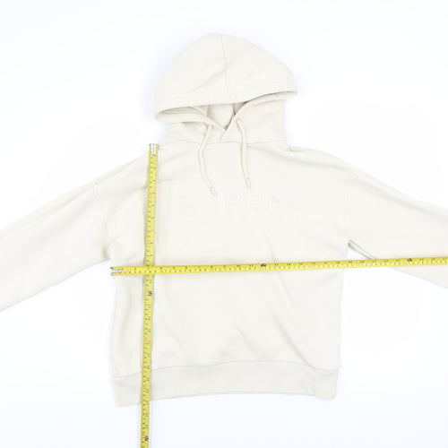 USA Pro Womens Beige Hooded Pullover Sweatshirt UK 8