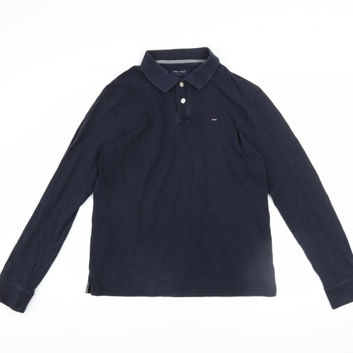 Eden Park Men's Blue Long Sleeve Collared Button-Up Polo Shirt Size M