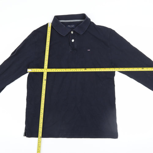 Eden Park Men's Blue Long Sleeve Collared Button-Up Polo Shirt Size M