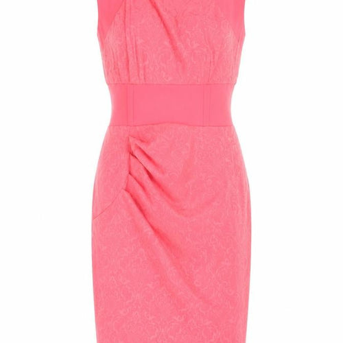 Diva Catwalk Women's Pink Jacquard Sheath Knee Length Dress Size 8