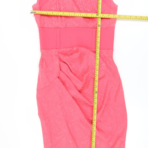 Diva Catwalk Women's Pink Jacquard Sheath Knee Length Dress Size 8