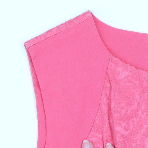 Diva Catwalk Women's Pink Jacquard Sheath Knee Length Dress Size 8