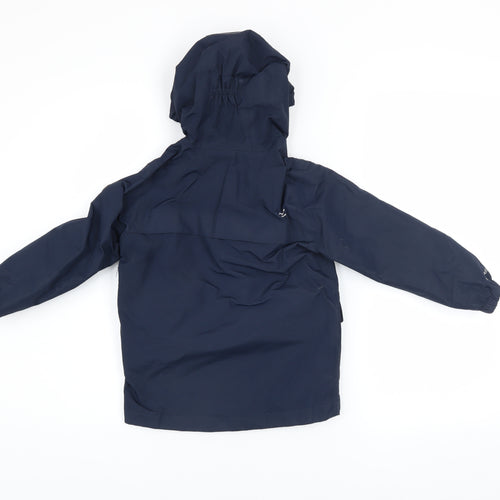 Regatta Girls Blue Waterproof Hooded Rain Coat Jacket 5-6 Years