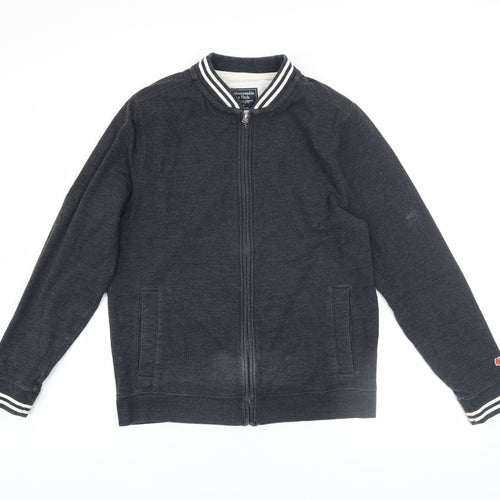 Abercrombie & Fitch Men’s Grey Bomber Jacket Size S Cotton Blend