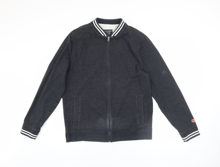 Abercrombie & Fitch Men’s Grey Bomber Jacket Size S Cotton Blend